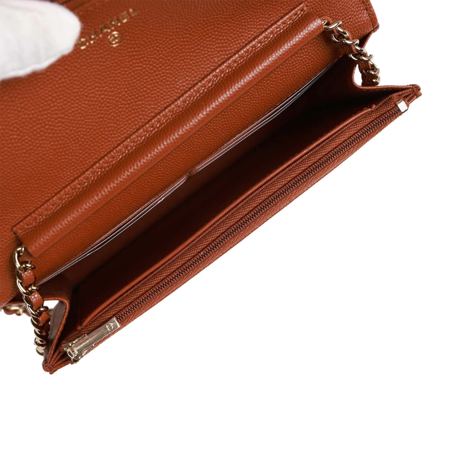 Chanel Wallet On Chain WOC Brown Caviar Gold Hardware 11 Chanel Wallet On Chain WOC Brown Caviar Gold Hardware - Image 9