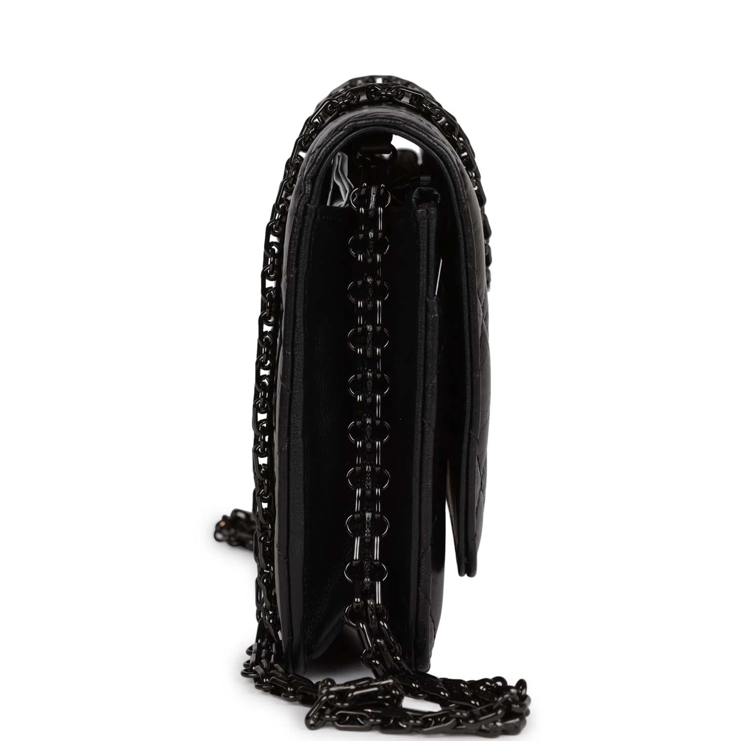 Chanel Reissue Wallet On Chain WOC So Black Aged Calfskin Black Hardware 5 Chanel Reissue Wallet On Chain WOC So Black Aged Calfskin Black Hardware - Image 3