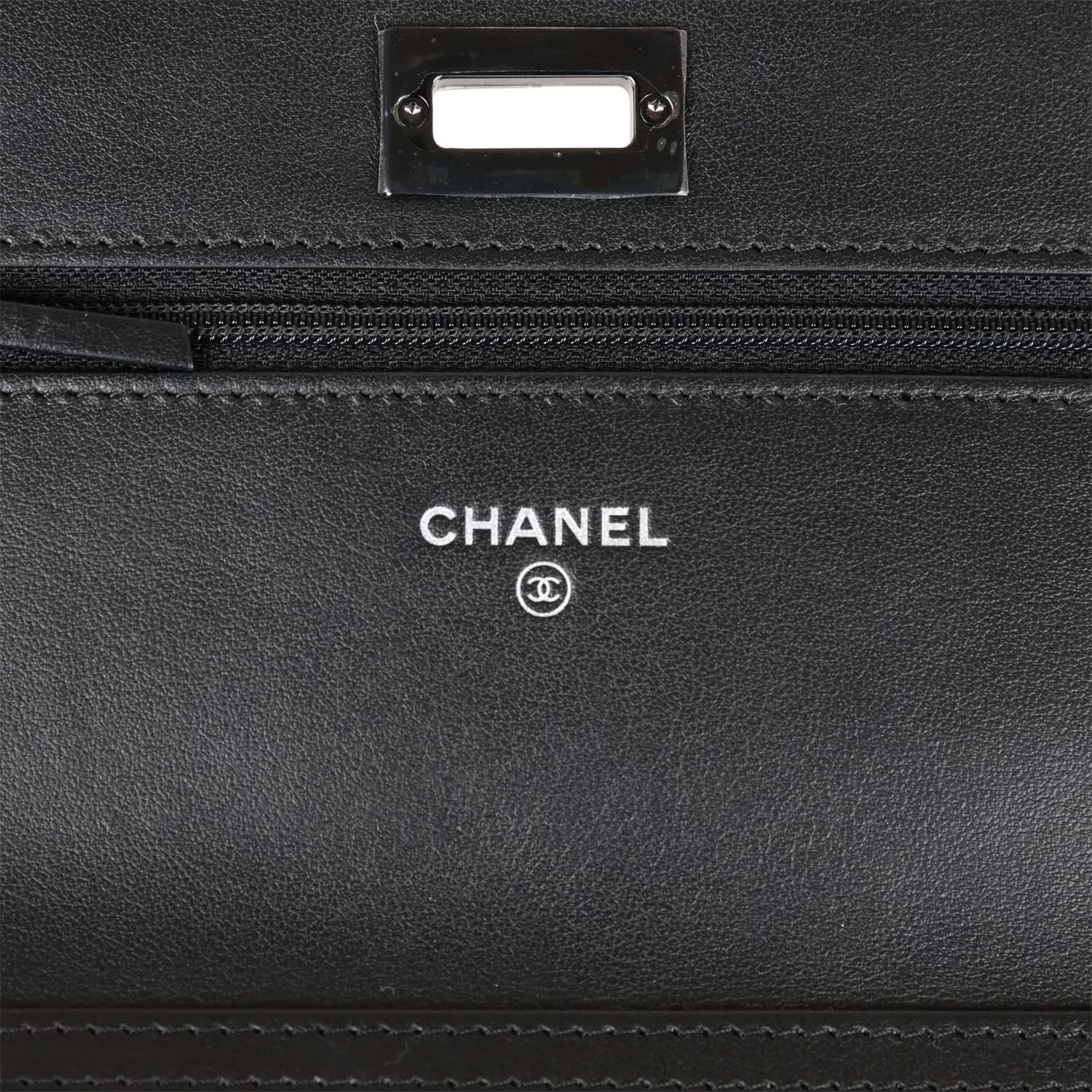 Chanel Reissue Wallet On Chain WOC So Black Aged Calfskin Black Hardware 11 Chanel Reissue Wallet On Chain WOC So Black Aged Calfskin Black Hardware - Image 9