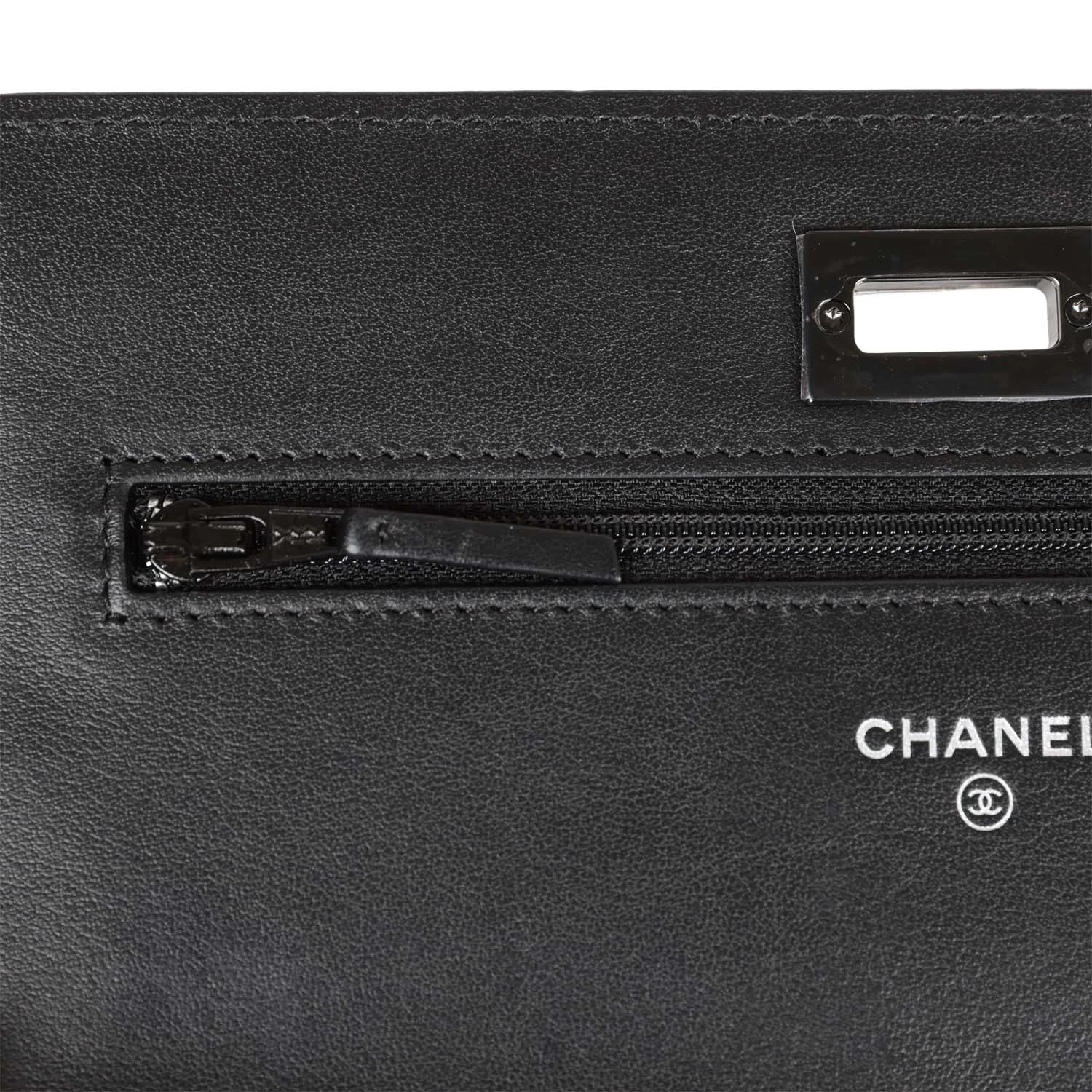 Chanel Reissue Wallet On Chain WOC So Black Aged Calfskin Black Hardware 12 Chanel Reissue Wallet On Chain WOC So Black Aged Calfskin Black Hardware - Image 10