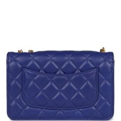 Chanel Wallet On Chain WOC Blue Lambskin Antique Gold Hardware -Online Bag Store C WOC 230718 1 05