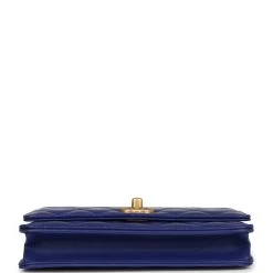 Chanel Wallet On Chain WOC Blue Lambskin Antique Gold Hardware -Online Bag Store C WOC 230718 1 06