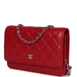 Chanel Wallet On Chain WOC Red Lambskin Silver Hardware 17 Chanel Wallet On Chain WOC Red Lambskin Silver Hardware -Online Bag Store C WOC 230810 1 03