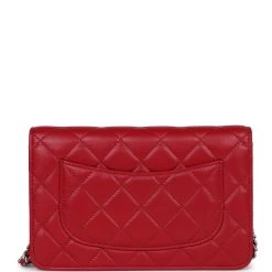 Chanel Wallet On Chain WOC Red Lambskin Silver Hardware 16 Chanel Wallet On Chain WOC Red Lambskin Silver Hardware -Online Bag Store C WOC 230810 1 05