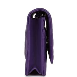 Chanel Wallet On Chain WOC Purple Lambskin Silver Hardware -Online Bag Store C WOC 231115 2 04