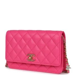 Chanel Wallet On Chain WOC Fuchsia Caviar Antique Gold Hardware 19 Chanel Wallet On Chain WOC Fuchsia Caviar Antique Gold Hardware -Online Bag Store C WOC 231219 1 03