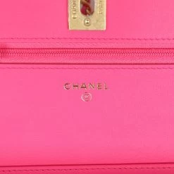 Chanel Wallet On Chain WOC Fuchsia Caviar Antique Gold Hardware 26 Chanel Wallet On Chain WOC Fuchsia Caviar Antique Gold Hardware -Online Bag Store C WOC 231219 1 12