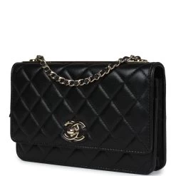Chanel Trendy CC Wallet On Chain WOC Black Lambskin Gold Hardware -Online Bag Store C WOC 231229 1 JD 03