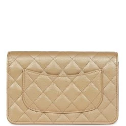 Chanel Wallet On Chain WOC Beige Iridescent Caviar Silver Hardware -Online Bag Store C WOC 240103 1 05