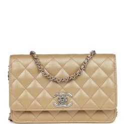 Chanel Wallet On Chain WOC Beige Iridescent Caviar Silver Hardware -Online Bag Store C WOC 240103 1 07