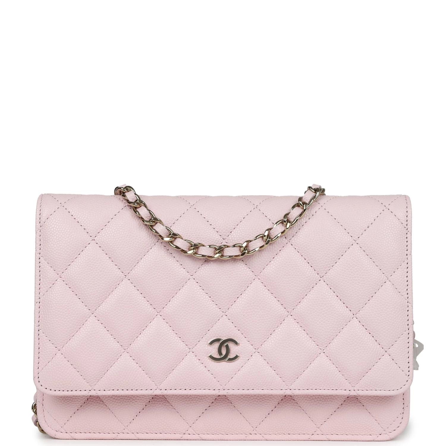 Chanel Classic Wallet On Chain WOC Light Pink Caviar Gold Hardware 3 Chanel Classic Wallet On Chain WOC Light Pink Caviar Gold Hardware
