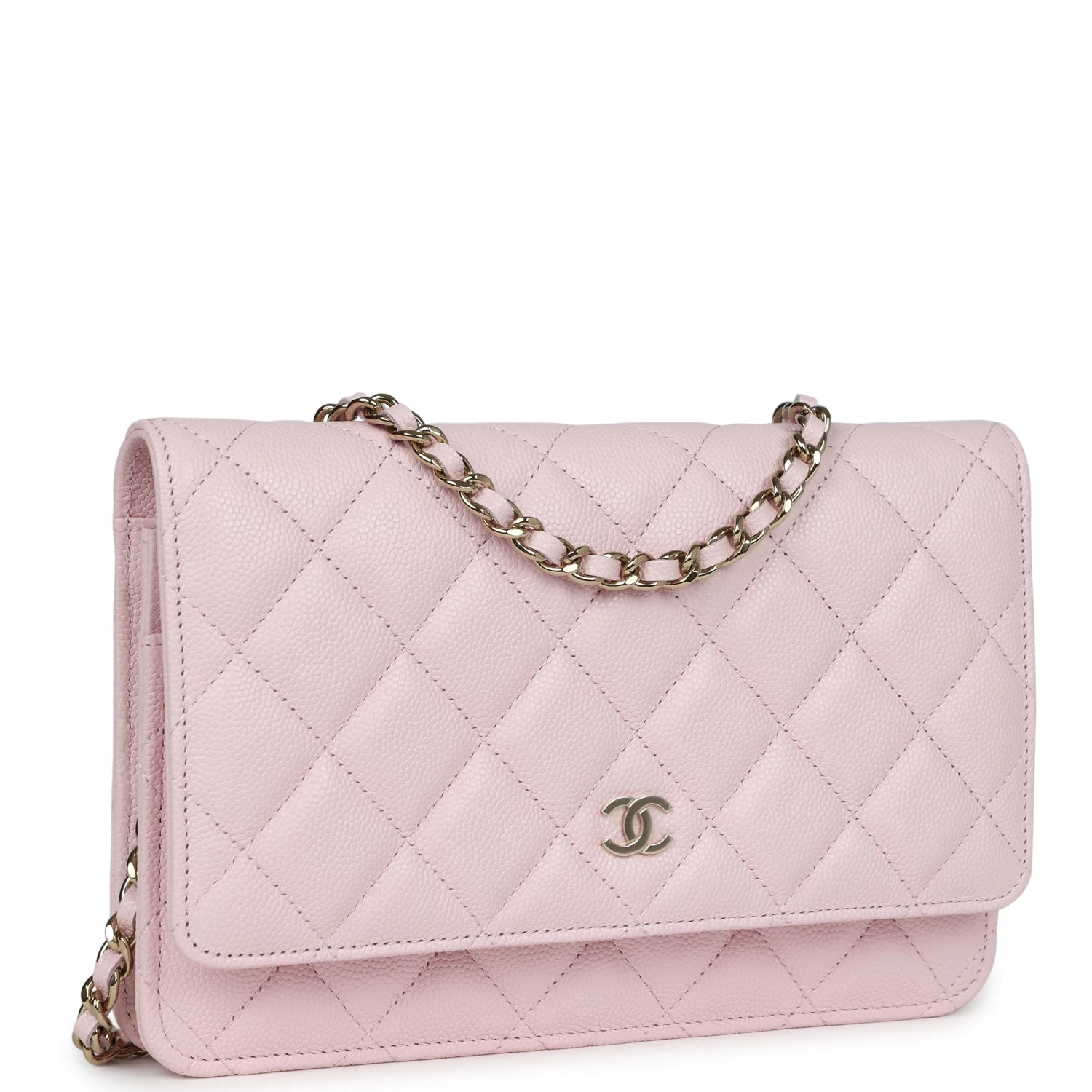 Chanel Classic Wallet On Chain WOC Light Pink Caviar Gold Hardware 4 Chanel Classic Wallet On Chain WOC Light Pink Caviar Gold Hardware - Image 2