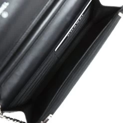 Pre-owned Chanel Classic Wallet On Chain WOC Pink & Black Patent Leather Silver Hardware -Online Bag Store C WOC 240112 1 YL 09