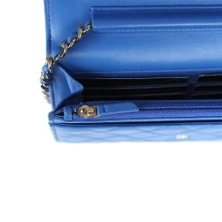 Chanel Boy Wallet On Chain WOC Electric Blue Lambskin Light Gold Hardware -Online Bag Store C WOC 240115 1 CD 10