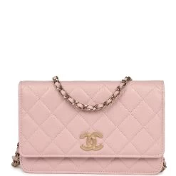 Chanel Wallet On Chain WOC Pink Caviar Gold Hardware
