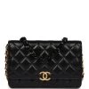 Chanel Wallet On Chain WOC Black Lambskin Brushed Gold Hardware -Online Bag Store C WOC 240201 1 PT 01
