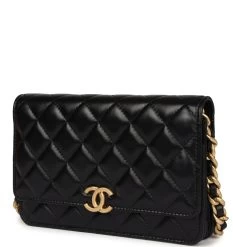 Chanel Wallet On Chain WOC Black Lambskin Brushed Gold Hardware -Online Bag Store C WOC 240201 1 PT 03