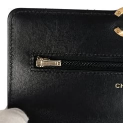 Chanel Wallet On Chain WOC Black Lambskin Brushed Gold Hardware -Online Bag Store C WOC 240201 1 PT 07
