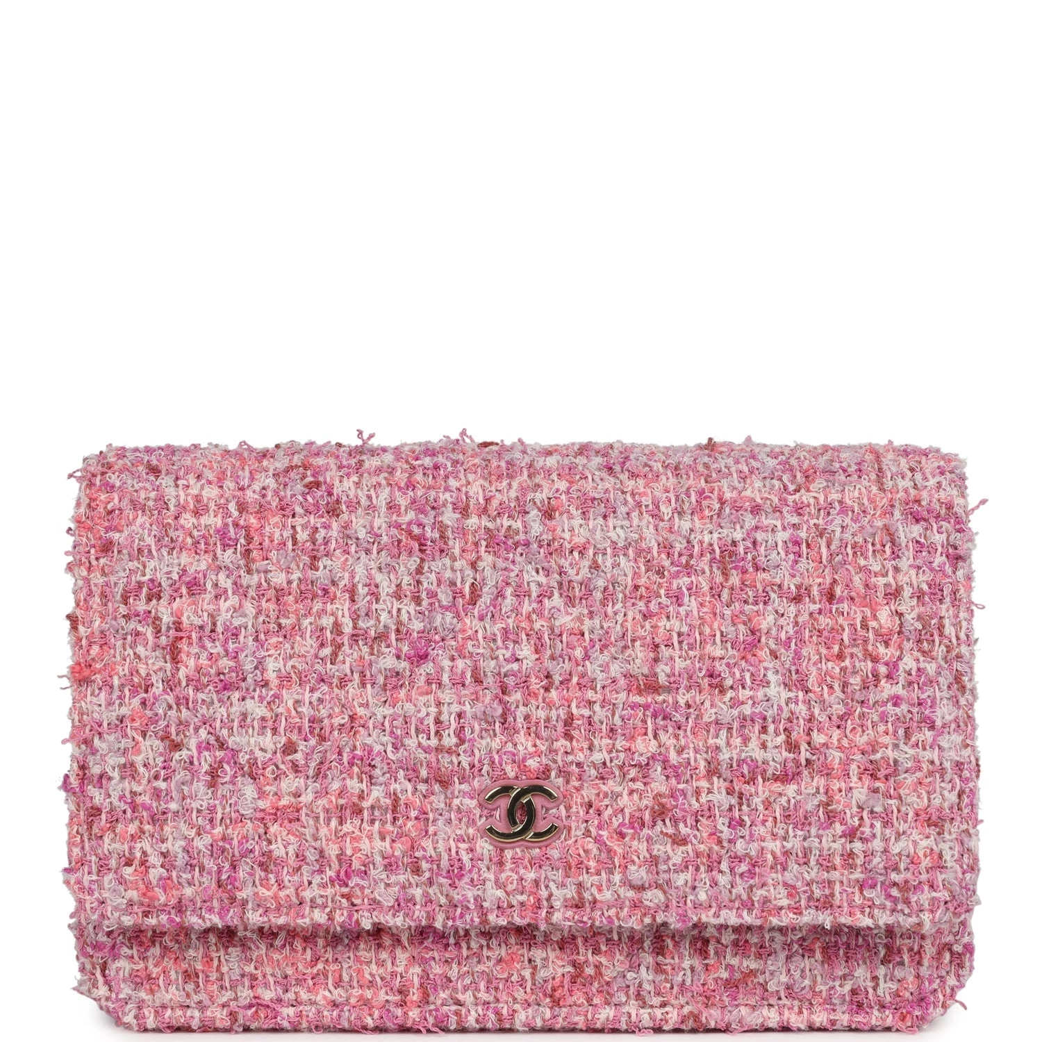 Chanel Wallet On Chain WOC Pink Multicolored Tweed Gold Hardware 3 Chanel Wallet On Chain WOC Pink Multicolored Tweed Gold Hardware