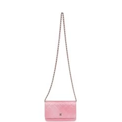 Chanel Wallet On Chain WOC Pearly Pink Iridescent Calfskin Gold Hardware -Online Bag Store C WOC 240209 2 07