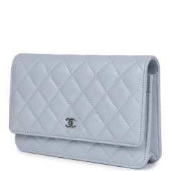Chanel Wallet On Chain WOC Light Grey Shiny Caviar Silver Hardware -Online Bag Store C WOC 240216 1 03