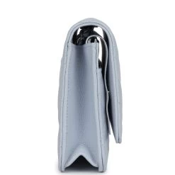 Chanel Wallet On Chain WOC Light Grey Shiny Caviar Silver Hardware -Online Bag Store C WOC 240216 1 04