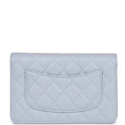 Chanel Wallet On Chain WOC Light Grey Shiny Caviar Silver Hardware -Online Bag Store C WOC 240216 1 05