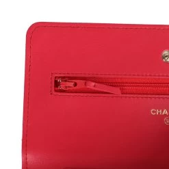 Chanel Wallet On Chain WOC Light Red Lambskin Light Gold Hardware 21 Chanel Wallet On Chain WOC Light Red Lambskin Light Gold Hardware -Online Bag Store C WOC 240222 1 09