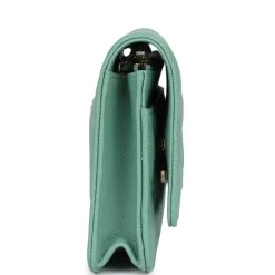 Chanel Wallet On Chain WOC Light Green Caviar Light Gold Hardware -Online Bag Store C WOC 240305 1 CL 04