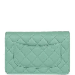 Chanel Wallet On Chain WOC Light Green Caviar Light Gold Hardware -Online Bag Store C WOC 240305 1 CL 05