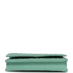 Chanel Wallet On Chain WOC Light Green Caviar Light Gold Hardware -Online Bag Store C WOC 240305 1 CL 06