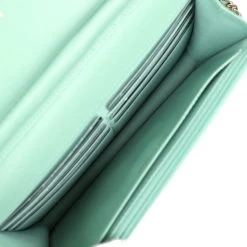 Chanel Wallet On Chain WOC Light Green Caviar Light Gold Hardware -Online Bag Store C WOC 240305 1 CL 09