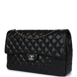 Chanel XXL Flap Bag Black Shiny Caviar Light Gold Hardware -Online Bag Store C XXL255 231130 1 03