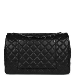 Chanel XXL Flap Bag Black Shiny Caviar Light Gold Hardware -Online Bag Store C XXL255 231130 1 05