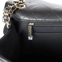 Chanel XXL Flap Bag Black Shiny Caviar Light Gold Hardware -Online Bag Store C XXL255 231130 1 11