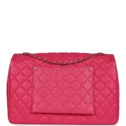 Chanel XXL Flap Bag Fuchsia Shiny Caviar Light Gold Hardware 14 Chanel XXL Flap Bag Fuchsia Shiny Caviar Light Gold Hardware -Online Bag Store C XXL255 231219 1 05