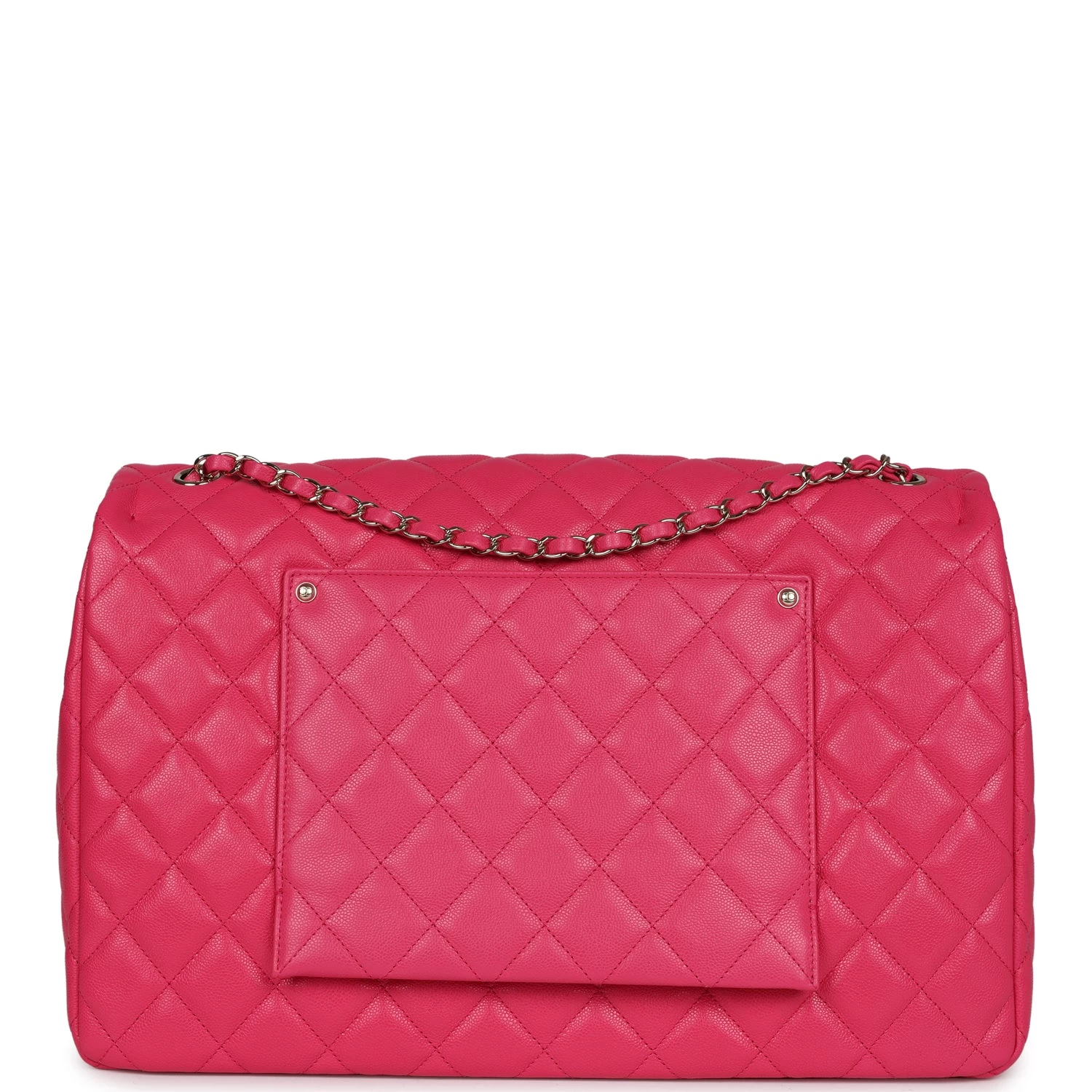 Chanel XXL Flap Bag Fuchsia Shiny Caviar Light Gold Hardware 6 Chanel XXL Flap Bag Fuchsia Shiny Caviar Light Gold Hardware - Image 4