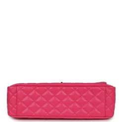 Chanel XXL Flap Bag Fuchsia Shiny Caviar Light Gold Hardware 16 Chanel XXL Flap Bag Fuchsia Shiny Caviar Light Gold Hardware -Online Bag Store C XXL255 231219 1 06