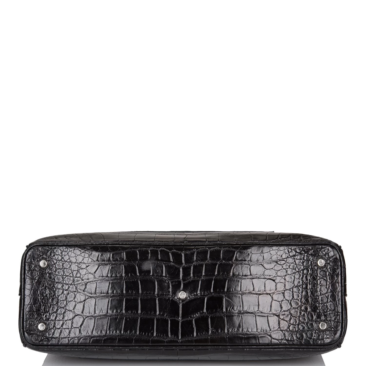 Pre-owned Christian Dior Diorissimo Pocket Tote Black Matte Alligator Silver Hardware 8 Pre-owned Christian Dior Diorissimo Pocket Tote Black Matte Alligator Silver Hardware - Image 6