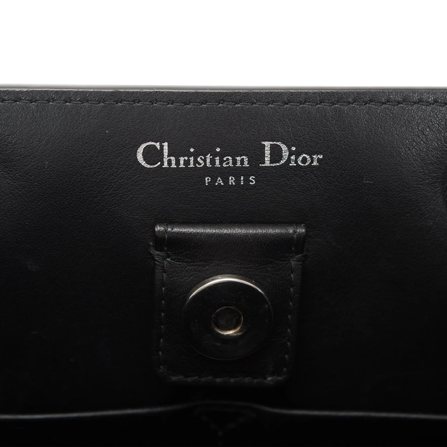 Pre-owned Christian Dior Diorissimo Pocket Tote Black Matte Alligator Silver Hardware 10 Pre-owned Christian Dior Diorissimo Pocket Tote Black Matte Alligator Silver Hardware - Image 8