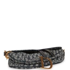 Vintage Christian Dior Saddle Bag Grey Diorissimo Canvas Gold Hardware -Online Bag Store D FN 230512 1 07