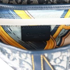 Vintage Christian Dior Saddle Bag Grey Diorissimo Canvas Gold Hardware -Online Bag Store D FN 230512 1 11