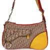 Pre-owned Christian Dior Saddle Bag Rasta Trotter Canvas Silver Hardware -Online Bag Store D FN 230515 2 02