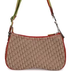 Pre-owned Christian Dior Saddle Bag Rasta Trotter Canvas Silver Hardware 16 Pre-owned Christian Dior Saddle Bag Rasta Trotter Canvas Silver Hardware -Online Bag Store D FN 230515 2 06