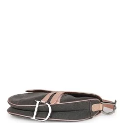 Vintage Christian Dior Saddle Bag Grey Denim And Pink Metallic Leather Silver Hardware 21 Vintage Christian Dior Saddle Bag Grey Denim And Pink Metallic Leather Silver Hardware -Online Bag Store D FN 230515 4 09