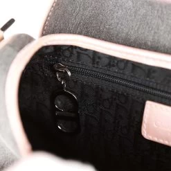 Vintage Christian Dior Saddle Bag Grey Denim And Pink Metallic Leather Silver Hardware 24 Vintage Christian Dior Saddle Bag Grey Denim And Pink Metallic Leather Silver Hardware -Online Bag Store D FN 230515 4 12