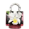 Pre-owned Christian Dior Medium Lady Dior Limited Edition "In The Night Garden" Silver Hardware By Mark Quinn -Online Bag Store D FN 230525 1 01