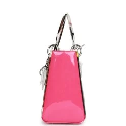 Pre-owned Christian Dior Medium Lady Dior Limited Edition "In The Night Garden" Silver Hardware By Mark Quinn -Online Bag Store D FN 230525 1 04