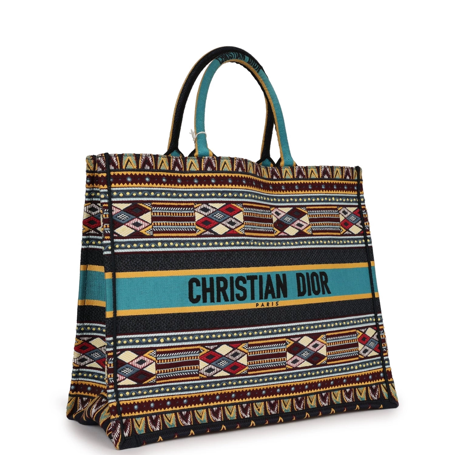 Christian Dior Embroidered Canvas Large Book Tote 4 Christian Dior Embroidered Canvas Large Book Tote - Image 2