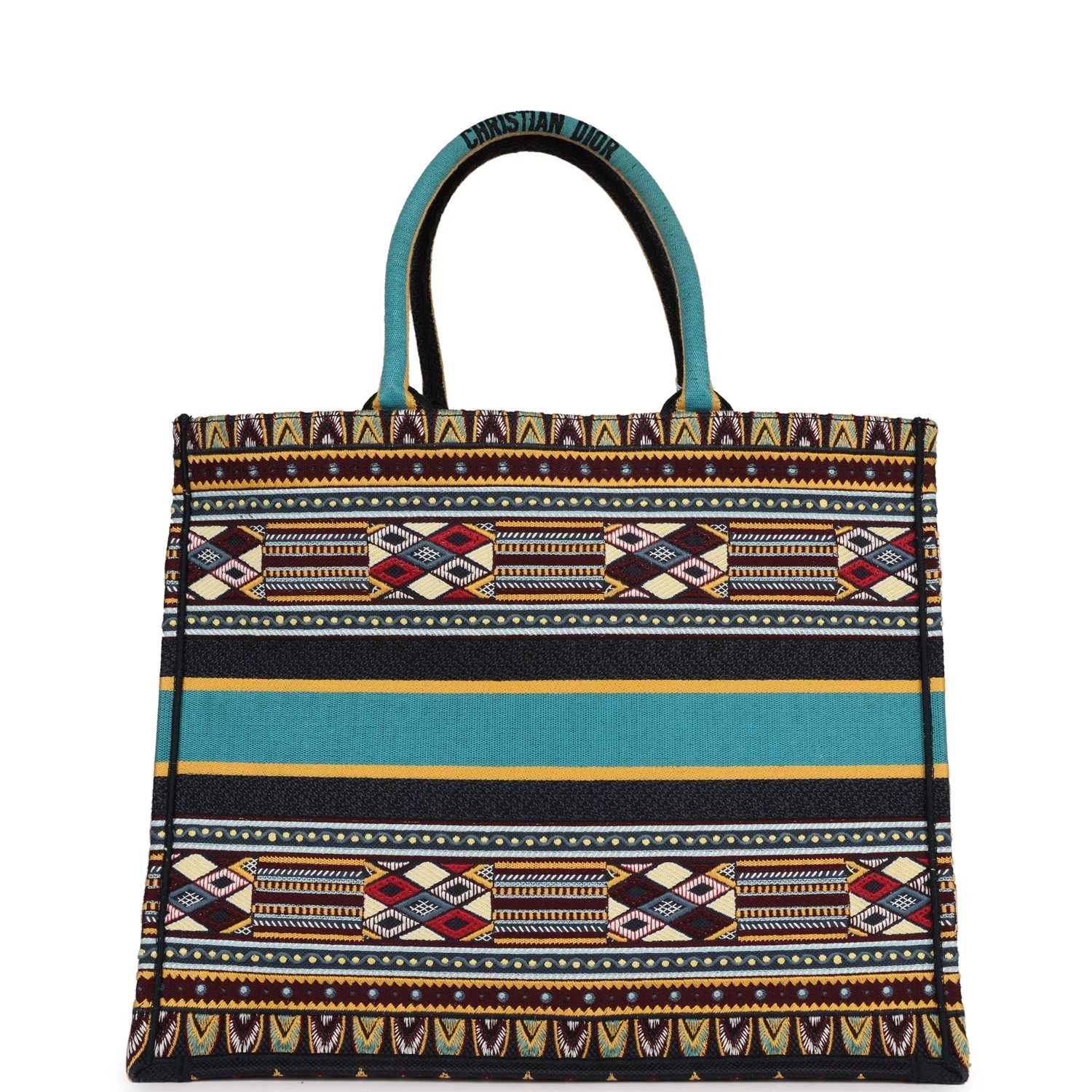 Christian Dior Embroidered Canvas Large Book Tote 6 Christian Dior Embroidered Canvas Large Book Tote - Image 4